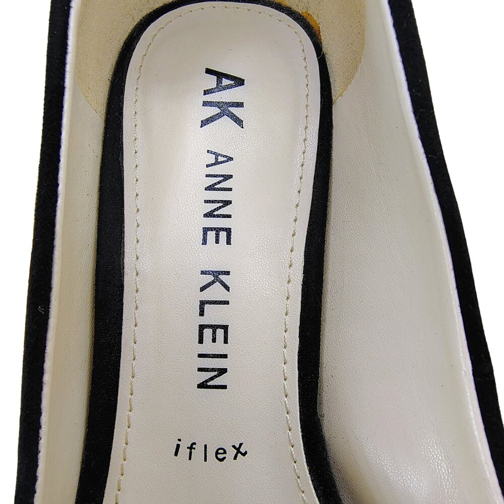 Anne Klein iFlex Kimery Black Suede Pointed Toe Heels Size 9 - Picture 6 of 7